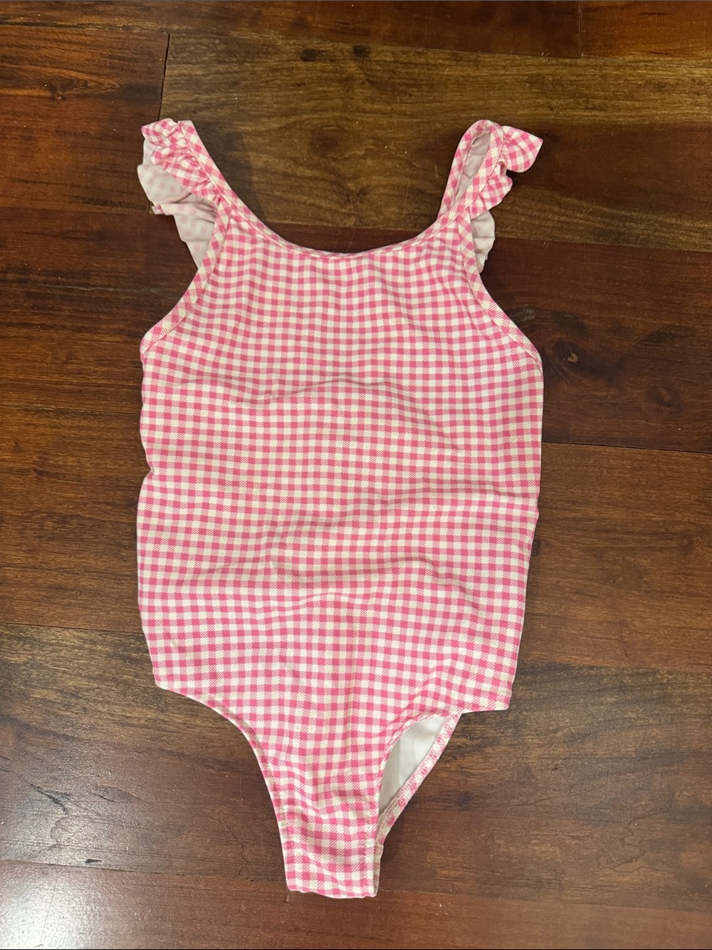 Polo by Ralph Lauren Pink Gingham Ruffle-Strap One-Piece Swimsuit